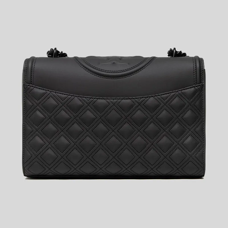 TORY BURCH Fleming Matte Convertible Shoulder Bag Black 82559