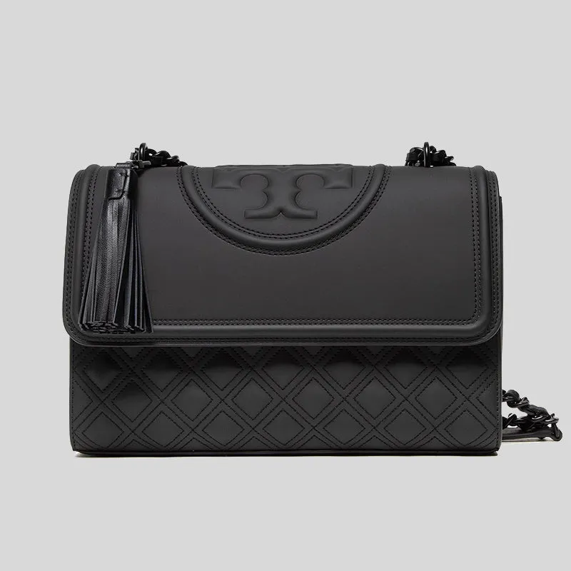 TORY BURCH Fleming Matte Convertible Shoulder Bag Black 82559