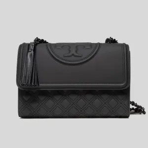 TORY BURCH Fleming Matte Convertible Shoulder Bag Black 82559
