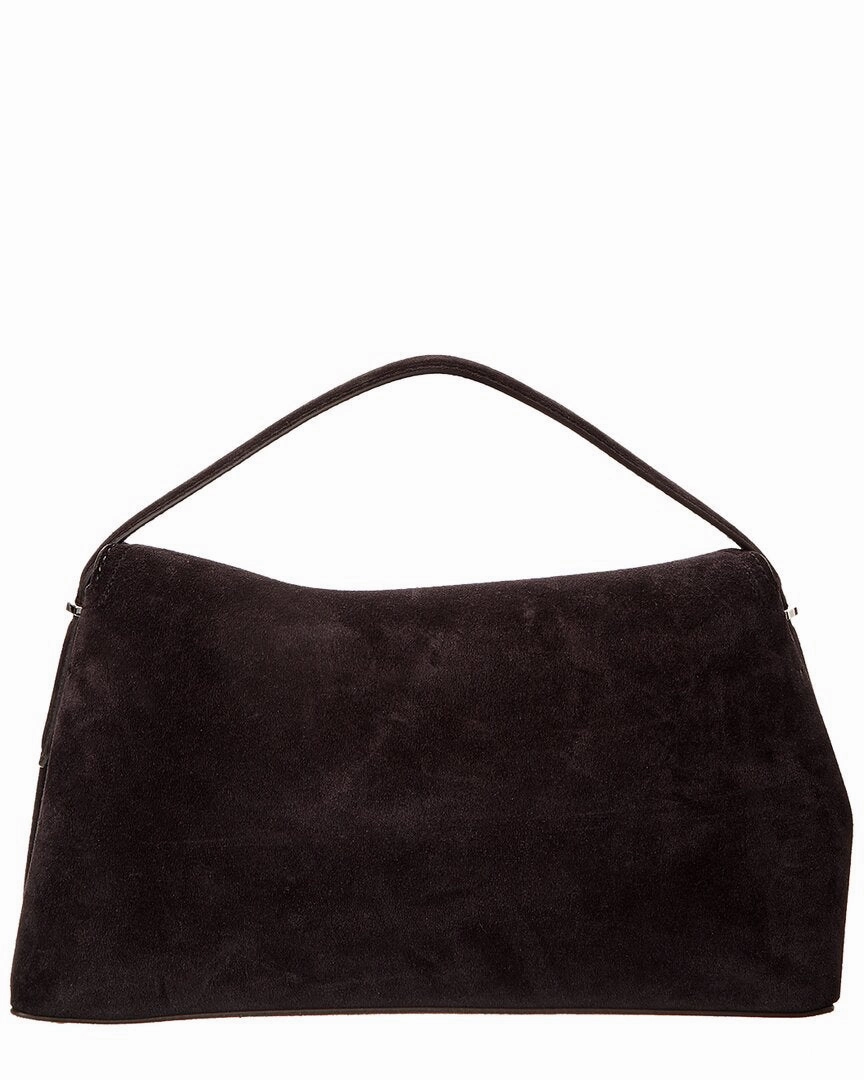 TOTEME T-Lock Top Handle Suede Satchel