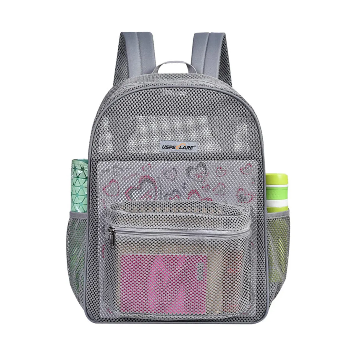 Transparent Mesh Backpacks with Padded Straps