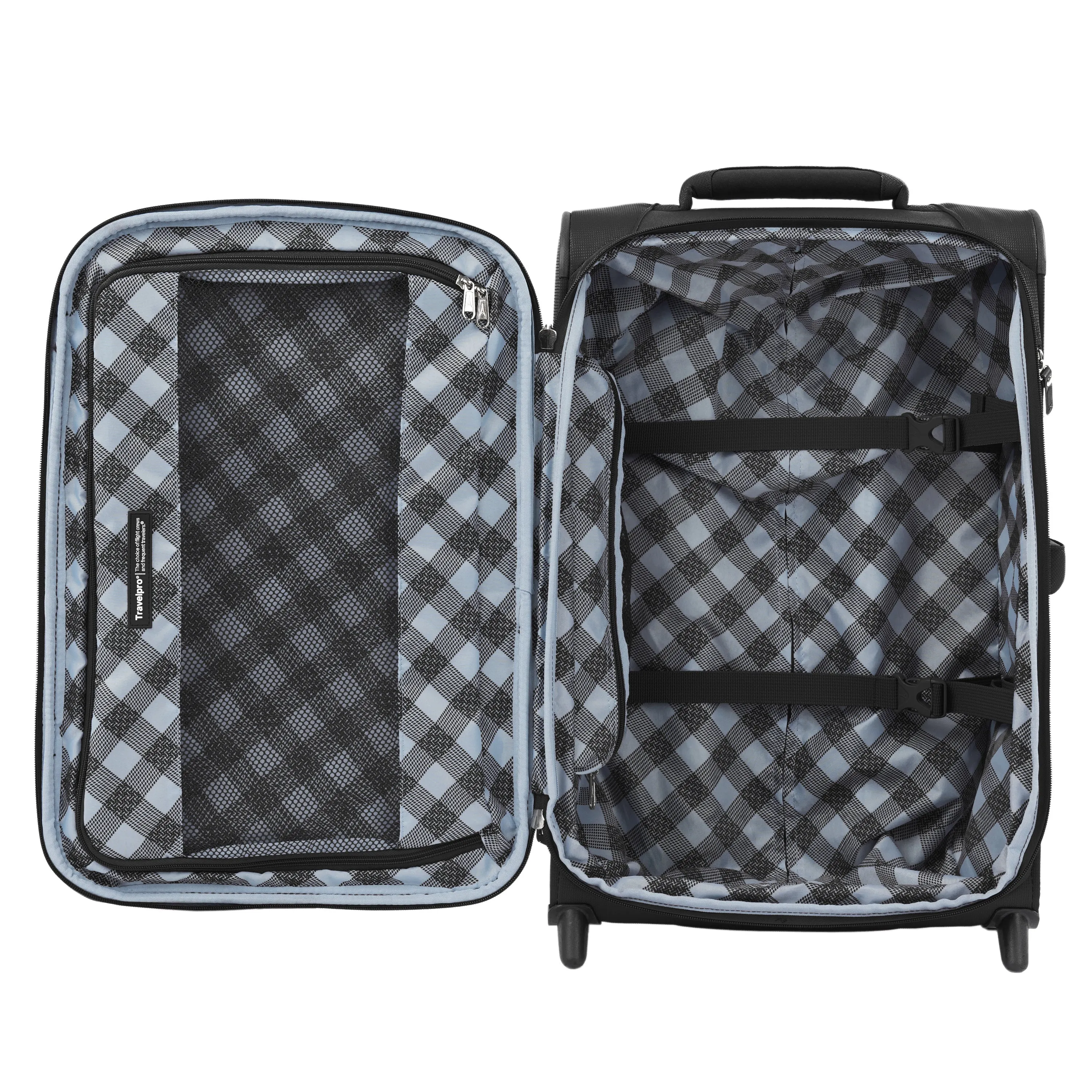 Travelpro Maxlite 5 Softside 2pc Set Expandable Carry On Upright 2 Wheel Luggage/Soft Underseat Tote, Lightweight Suitcase, Men and Women