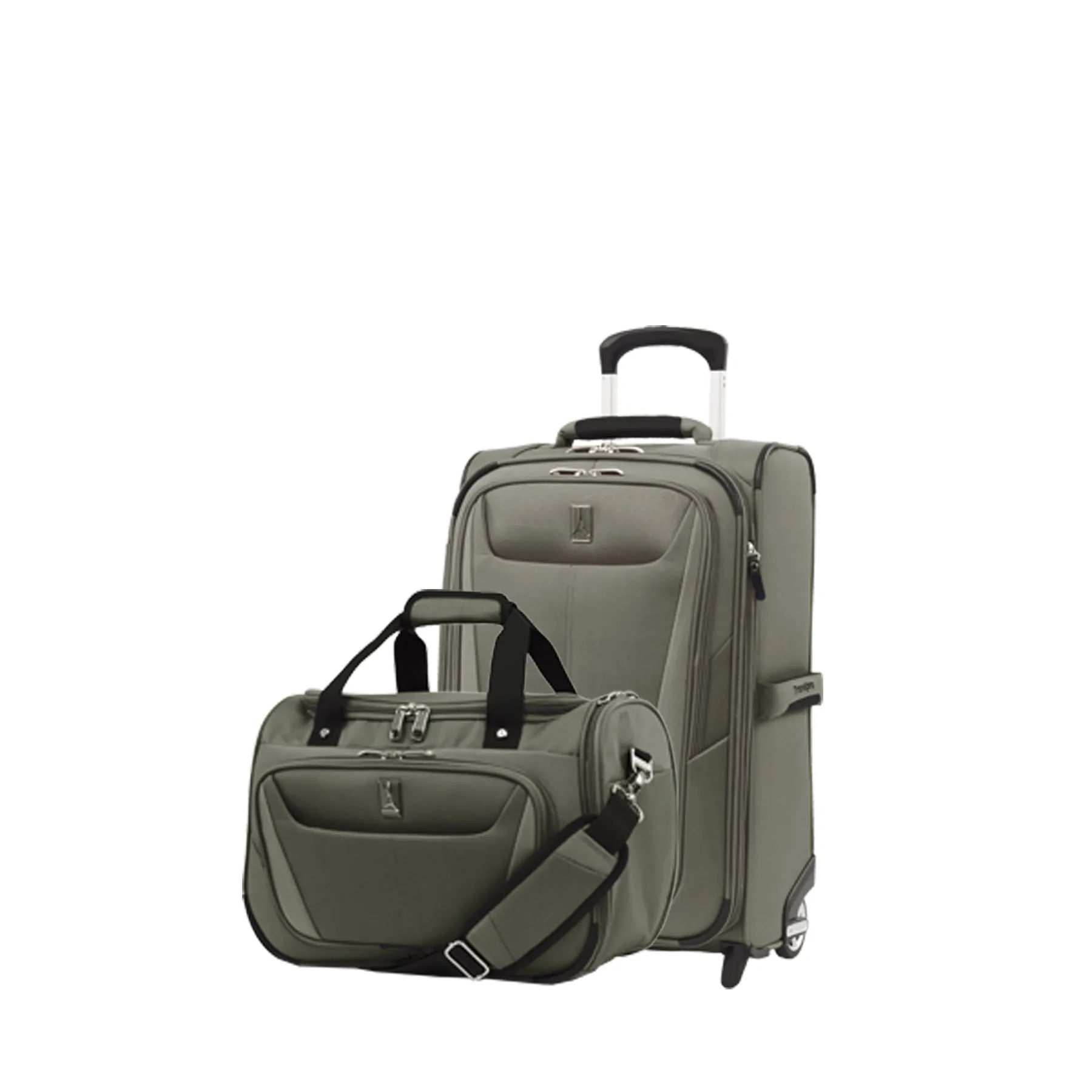 Travelpro Maxlite 5 Softside 2pc Set Expandable Carry On Upright 2 Wheel Luggage/Soft Underseat Tote, Lightweight Suitcase, Men and Women