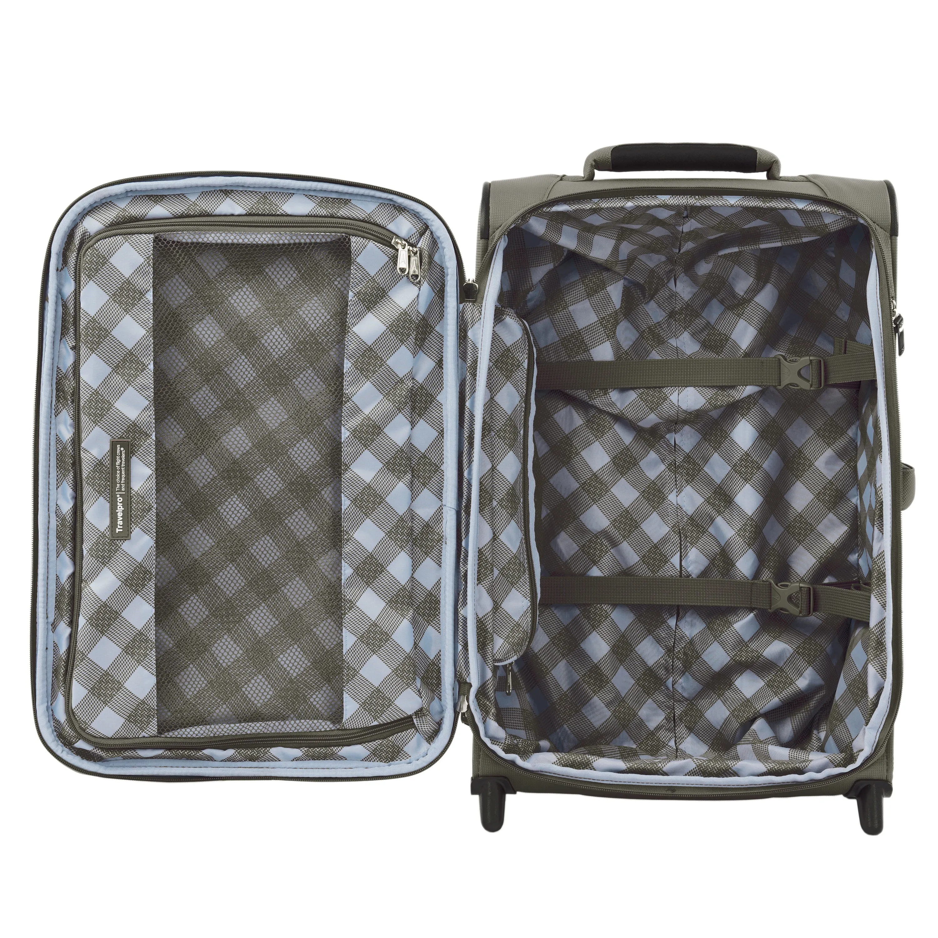 Travelpro Maxlite 5 Softside 2pc Set Expandable Carry On Upright 2 Wheel Luggage/Soft Underseat Tote, Lightweight Suitcase, Men and Women
