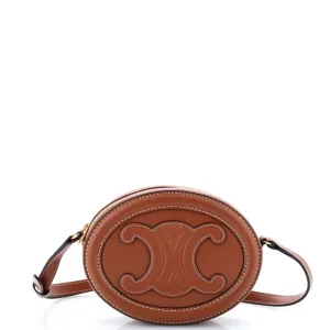 Triomphe Oval Crossbody Bag Leather