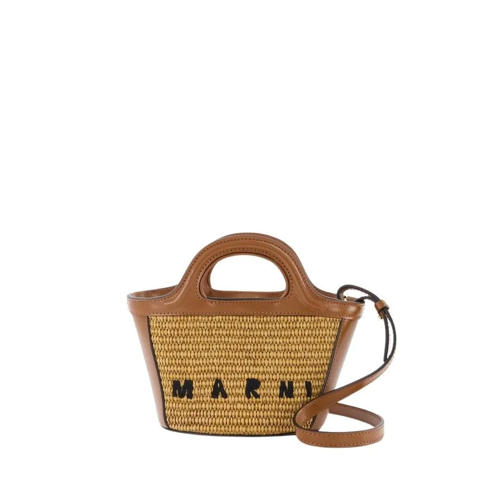 Tropicalia Micro Shopper Bag - Raw Sienna - Leather
