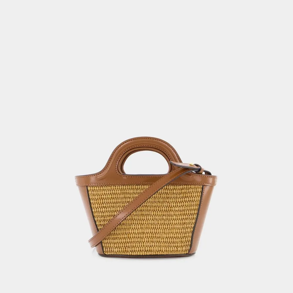 Tropicalia Micro Shopper Bag - Raw Sienna - Leather
