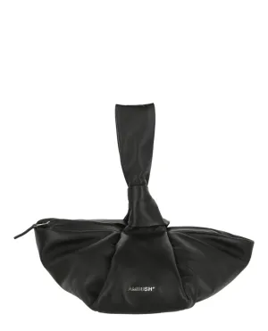 Twist Top Leather Handle Bag