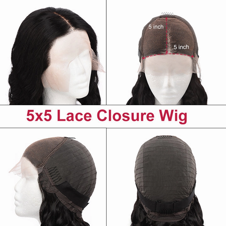 Undetectable Standard Lace Frontal Wig Glueless Body Wave Human Hair Wig