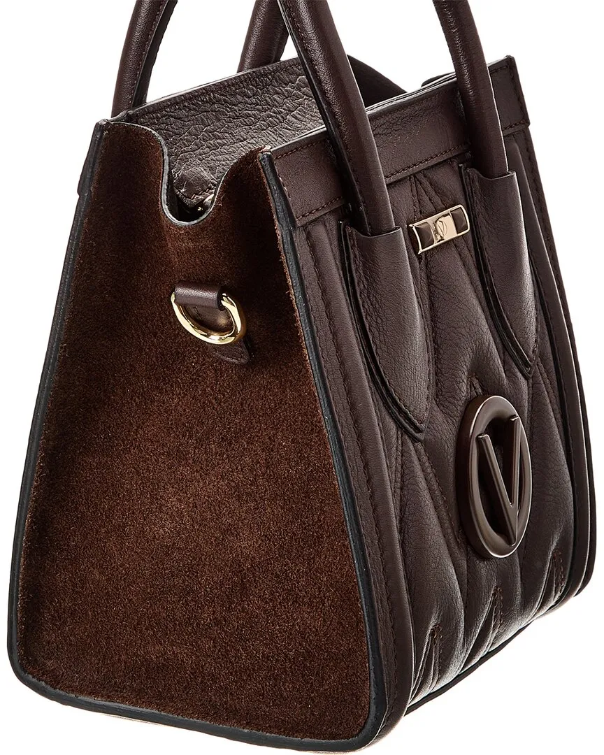 Valentino by Mario Valentino Eva Diamond Leather Tote