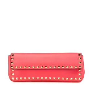 Valentino Leather Clutch Bag (Pre-Owned)