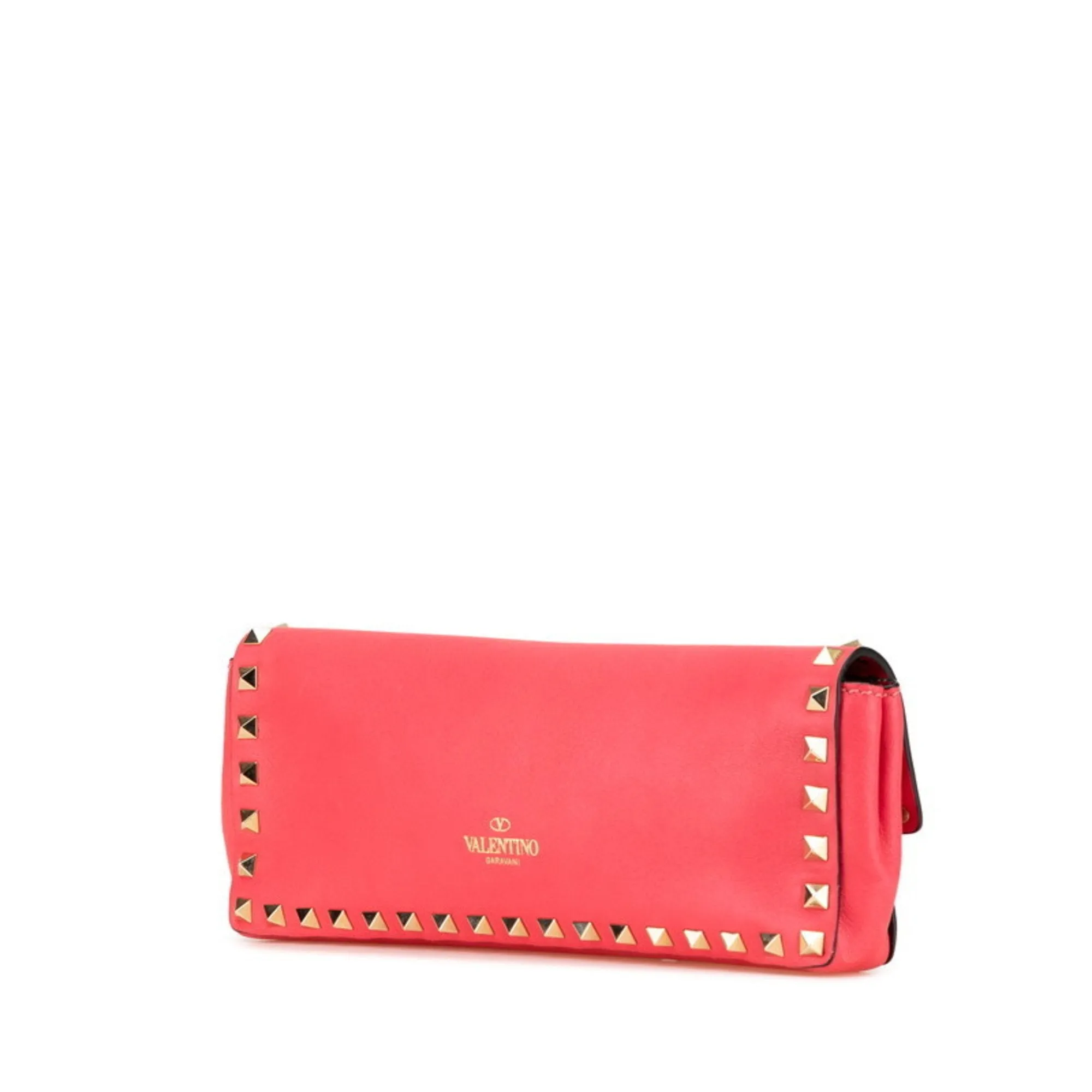 Valentino Leather Clutch Bag (Pre-Owned)