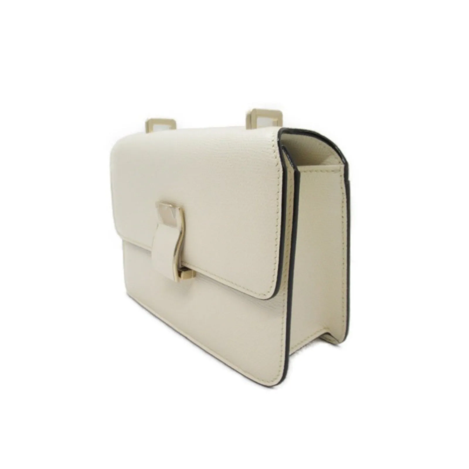 Valextra Leather Shoulder Bag White