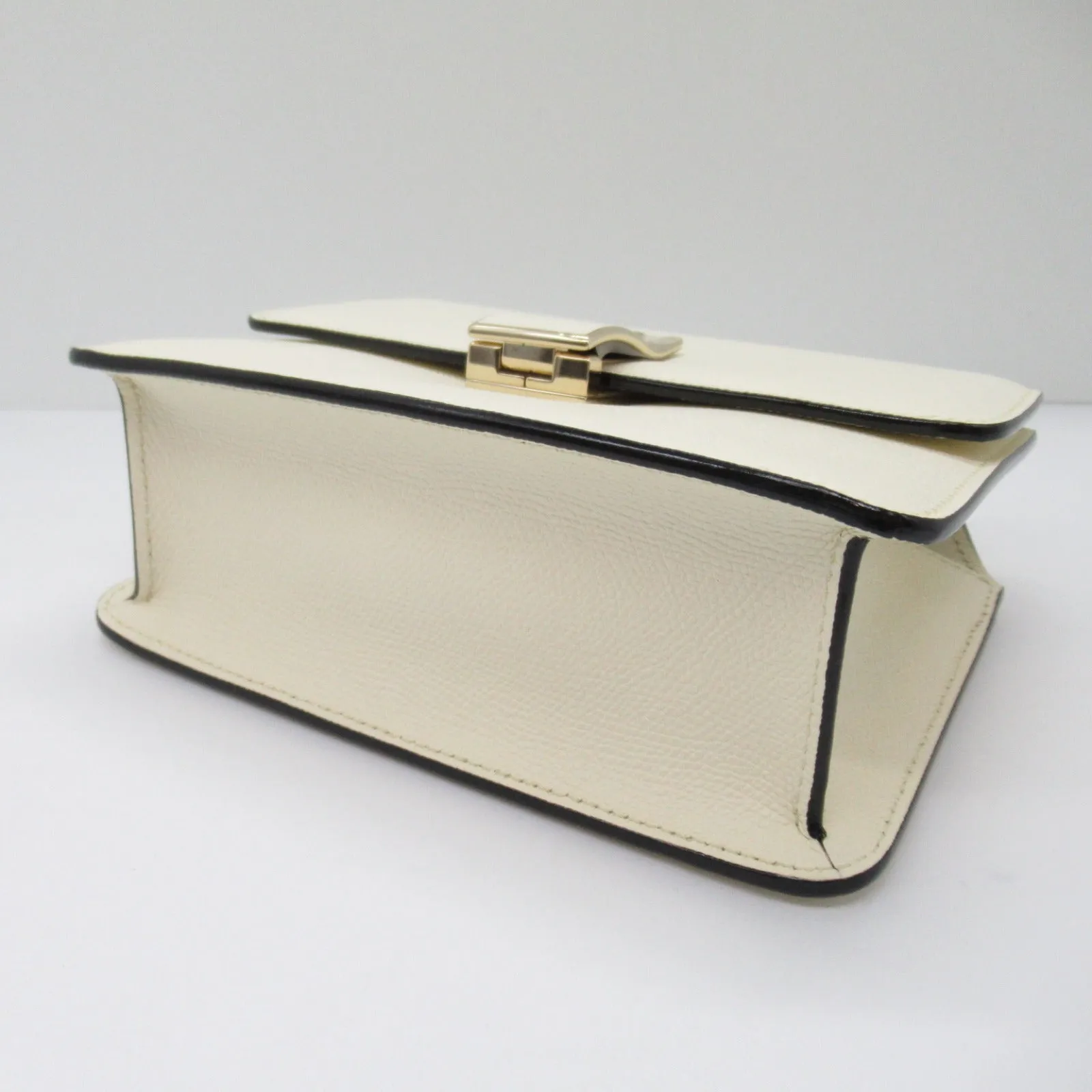 Valextra Leather Shoulder Bag White
