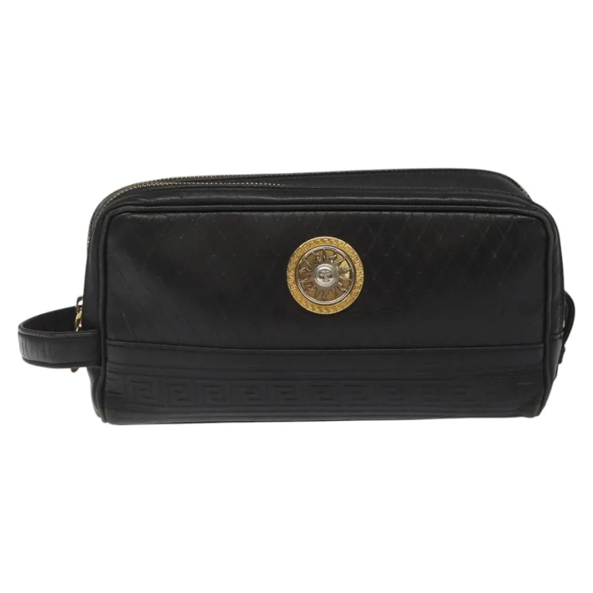 Versace Gianni Leather Clutch Bag (Pre-Owned)