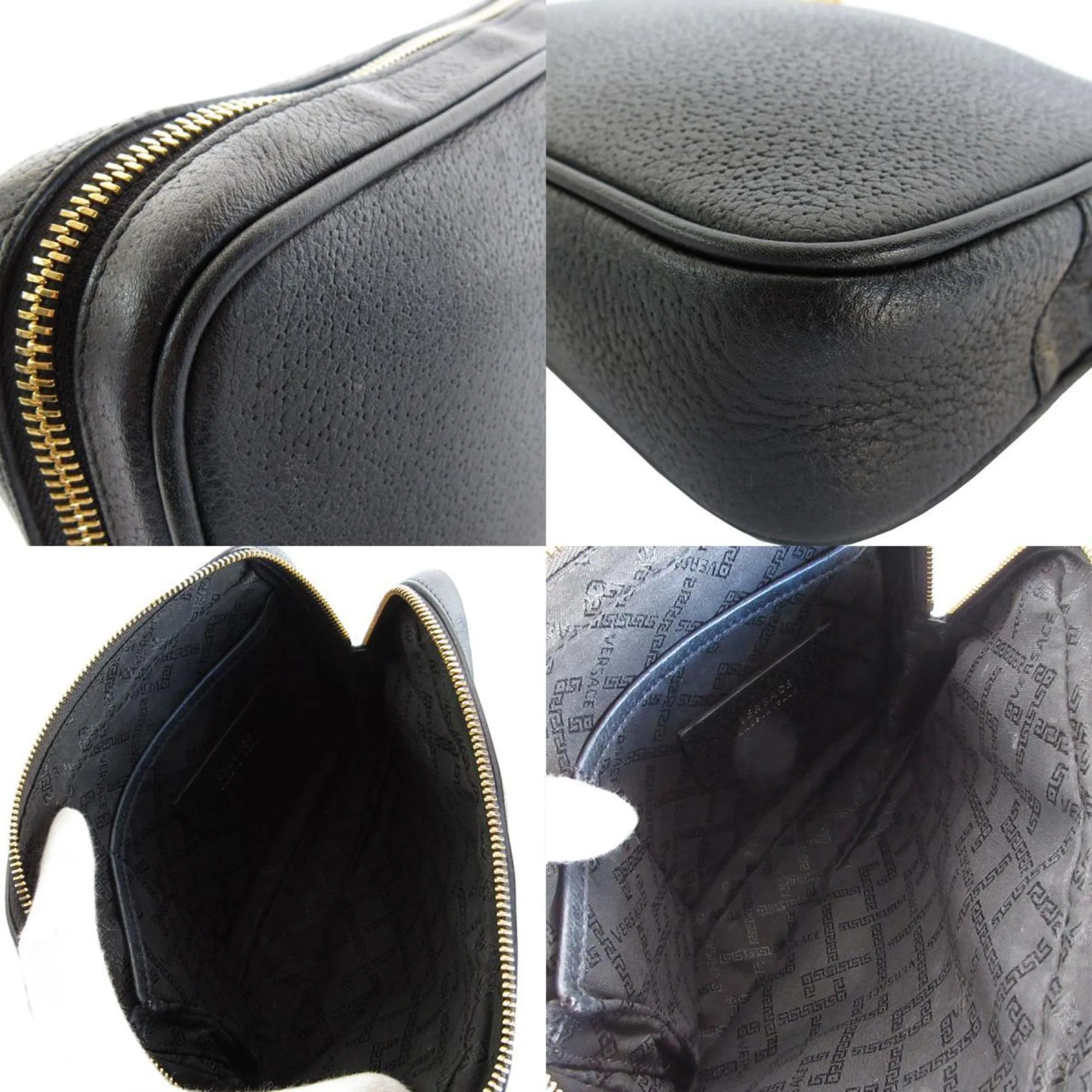 Versace Leather Clutch Bag (Pre-Owned)