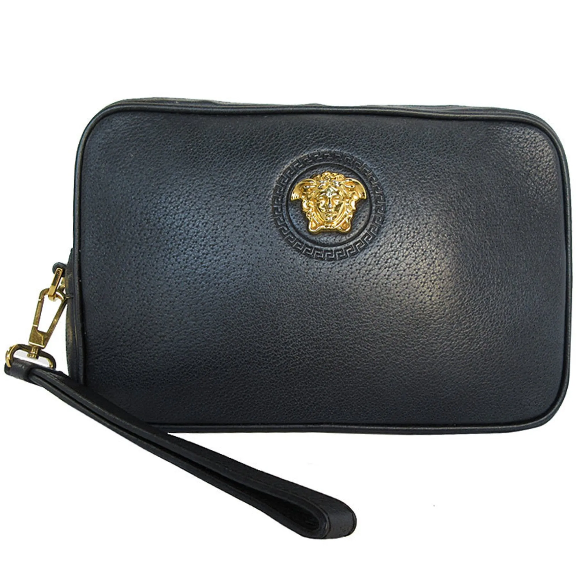 Versace Leather Clutch Bag (Pre-Owned)