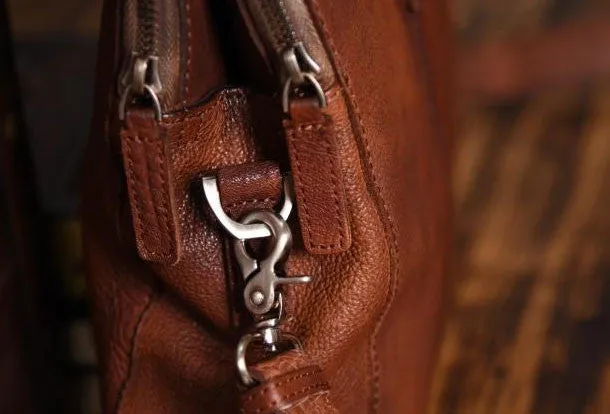 Vintage Cool leather mens Briefcase Business Briefcase laptop Briefcases for Men