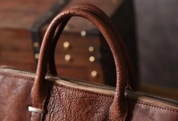 Vintage Cool leather mens Briefcase Business Briefcase laptop Briefcases for Men