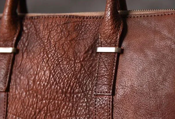Vintage Cool leather mens Briefcase Business Briefcase laptop Briefcases for Men