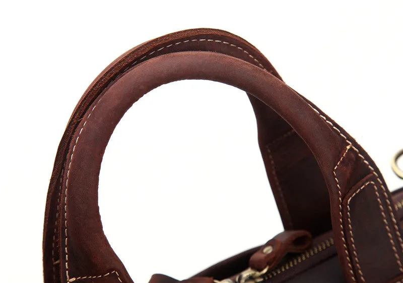 Vintage Leather Men Briefcase Work Bag Business Bag Laptop Bag For Men