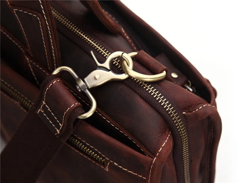 Vintage Leather Men Briefcase Work Bag Business Bag Laptop Bag For Men