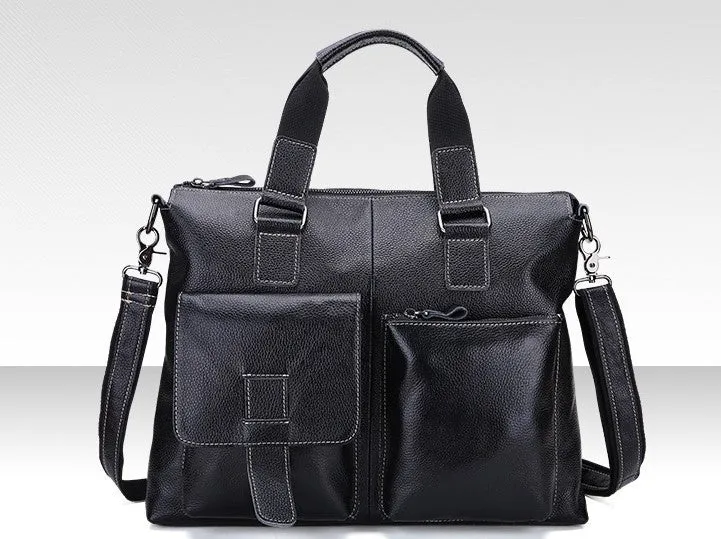 Vintage Leather Mens Briefcase Business Bag Work Bag For Men