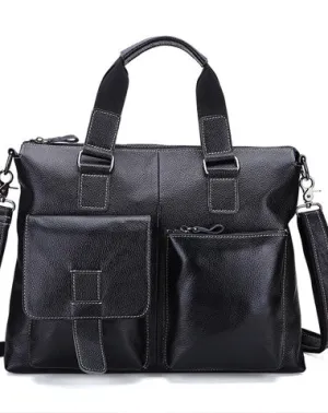 Vintage Leather Mens Briefcase Business Bag Work Bag For Men
