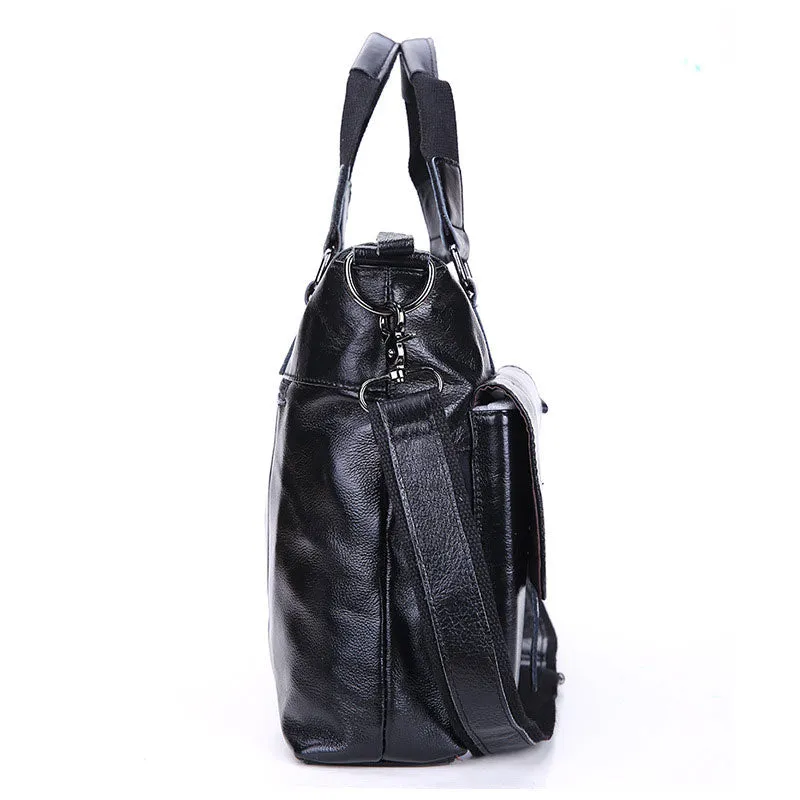 Vintage Leather Mens Briefcase Business Bag Work Bag For Men