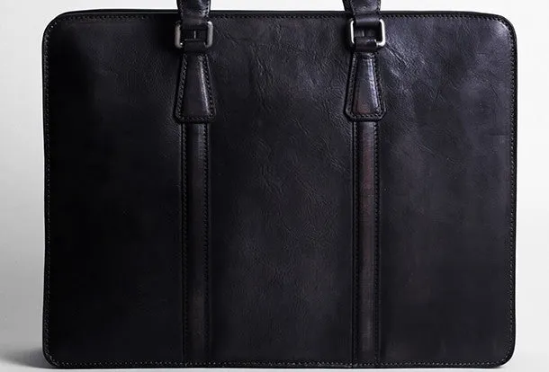 Vintage Leather mens Briefcase Handbag Shoulder Bag Business Bag for Men