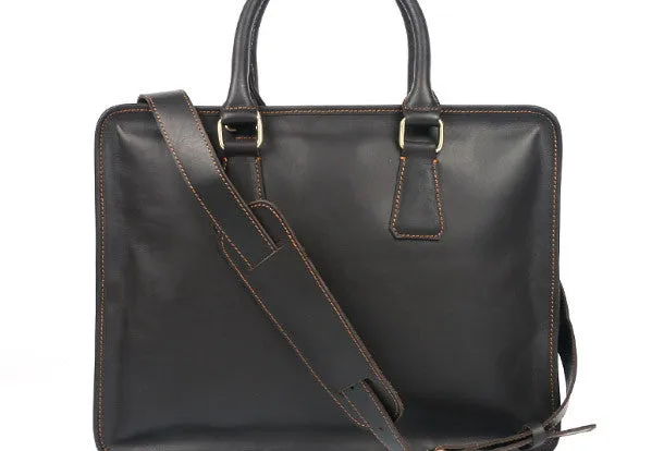 Vintage leather mens Briefcase laptop Briefcase Shoulder bag for Men