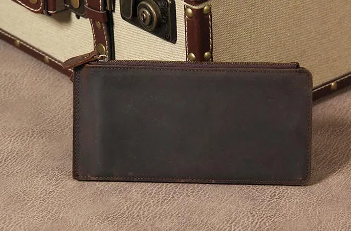 Vintage Leather Mens Card Wallet for Men Long Wallet for Men