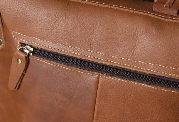 Vintage leather mens Small Messenger bag Shoulder Laptop bag Briefcases