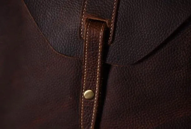 Vintage leather mens Small Messenger bag Shoulder Laptop bag Briefcases