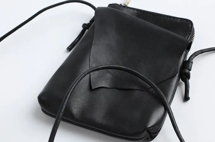 Vintage LEATHER WOMEN Mini Cell Phone Crossbody Purse Small SHOULDER BAG Purses FOR WOMEN