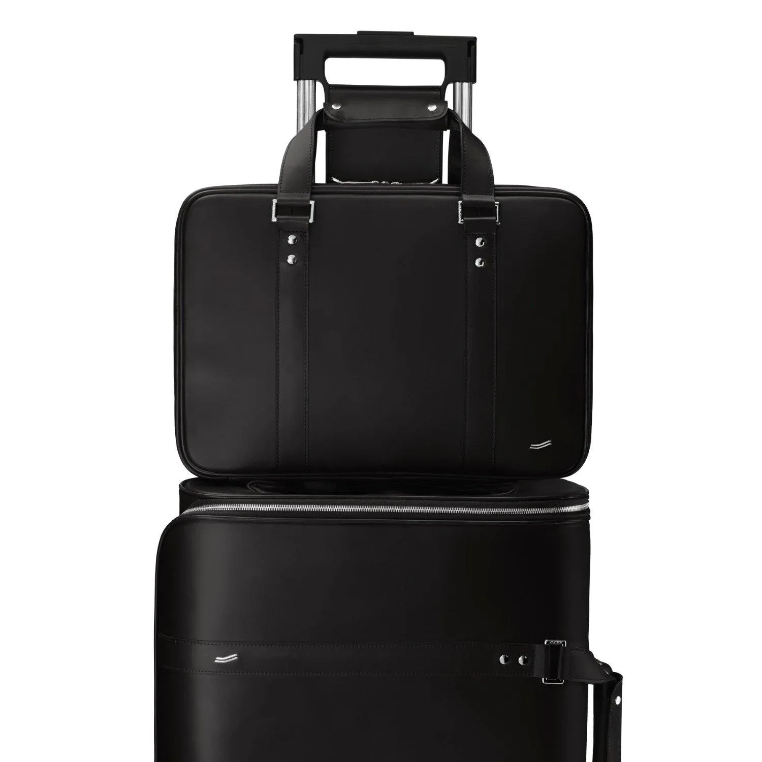 Vocier 2-Piece Travel Set Leather Briefcase & Dopp Kit