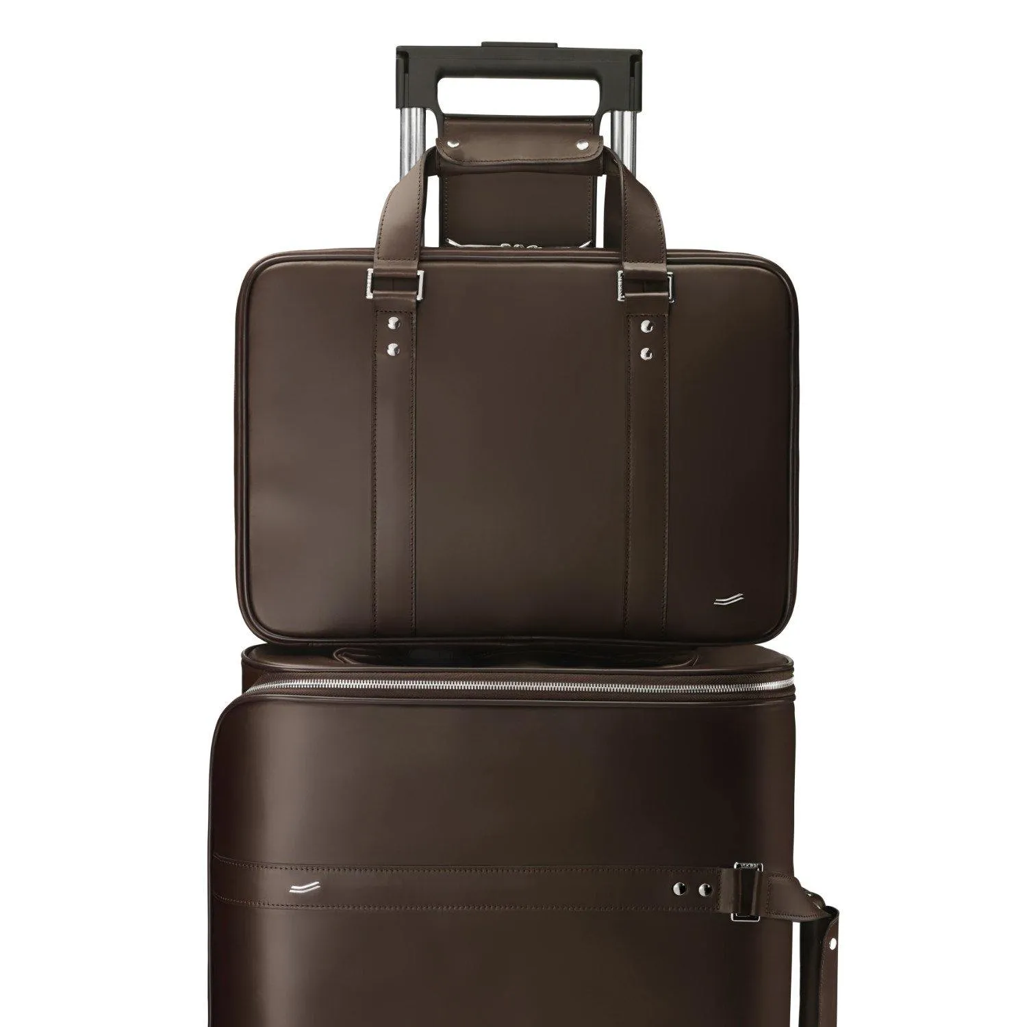 Vocier 2-Piece Travel Set Leather Briefcase & Dopp Kit