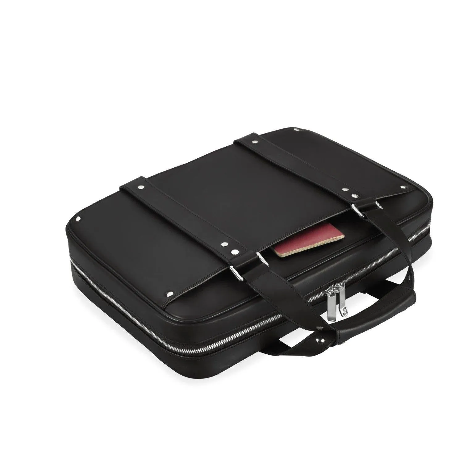 Vocier 3-Piece Travel Set Zero Crease System, Leather Briefcase & Dopp Kit