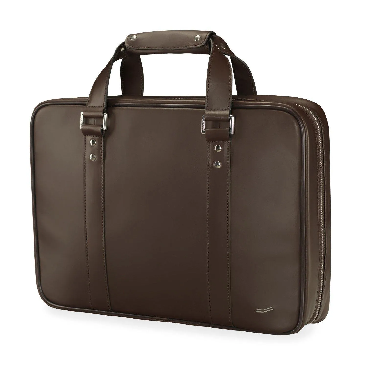 Vocier 3-Piece Travel Set Zero Crease System, Leather Briefcase & Dopp Kit