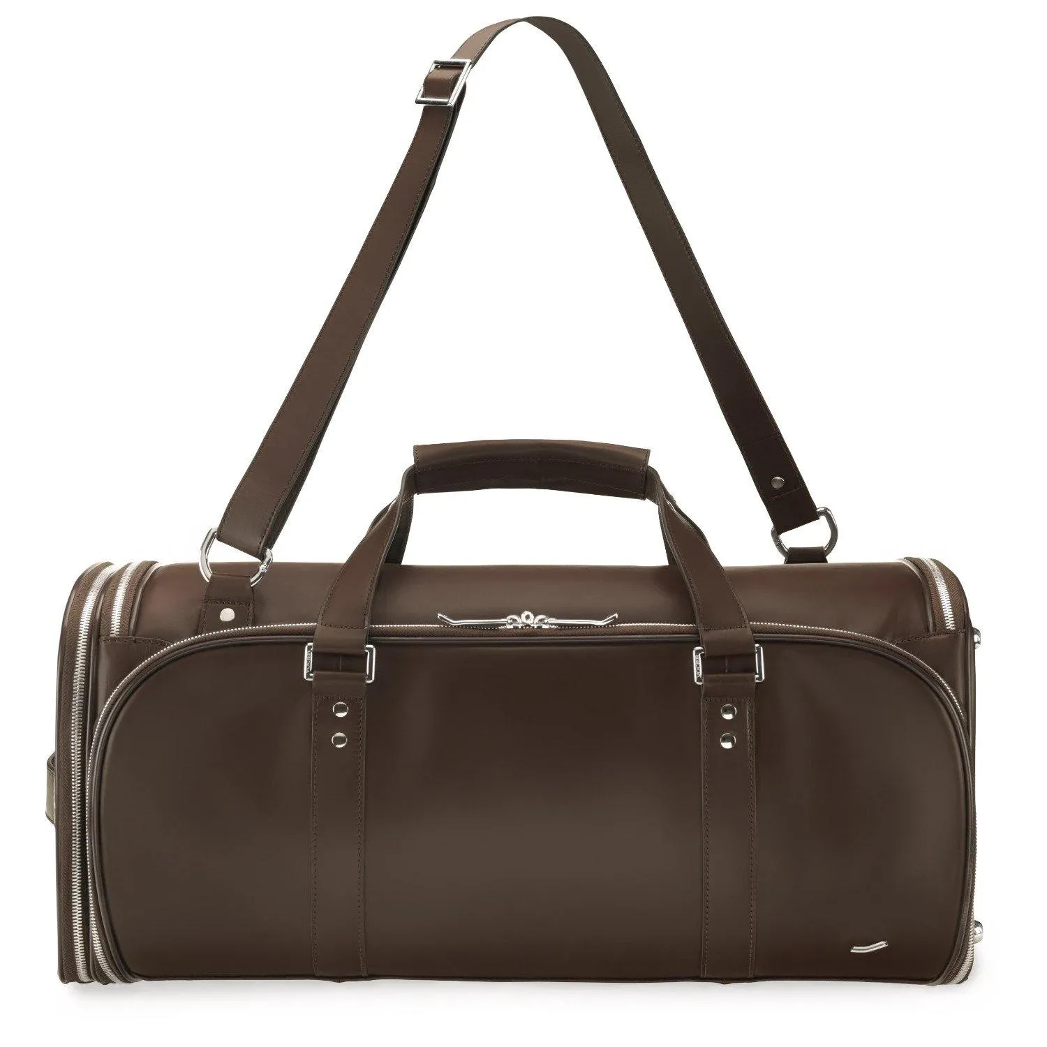 Vocier 4-Piece Travel Set Zero Crease System, Leather Travel Bag, Leather Briefcase & Dopp Kit