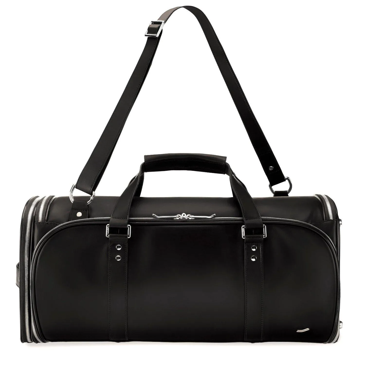 Vocier 4-Piece Travel Set Zero Crease System, Leather Travel Bag, Leather Briefcase & Dopp Kit