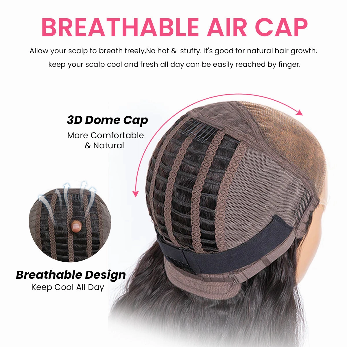 Wear & Go Body Wave Pre Cut Glueless Lace Frontal Wig With Breathable Air Cap Human Hair