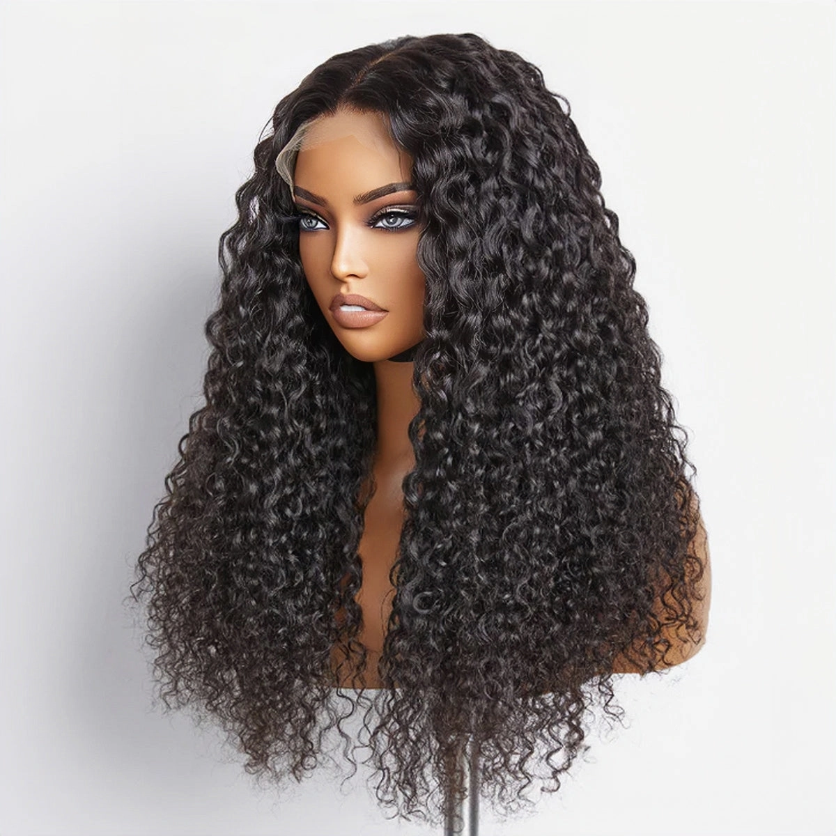 Wear & Go Breathable Air Cap Deep Wave Pre Bleached Lace Frontal Wigs Human Hair