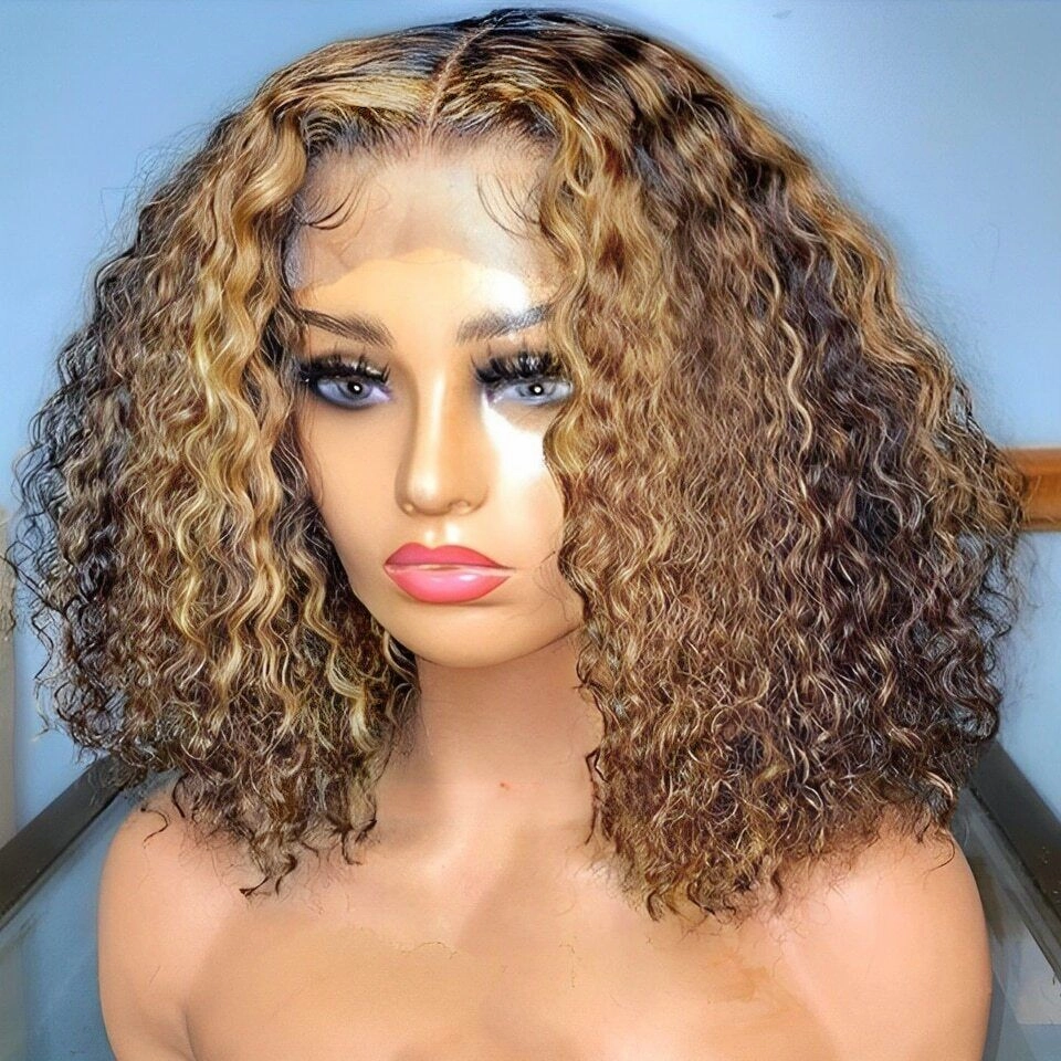 Wear and Go Glueless Wigs Human Hair Pre Plucked Pre Cut 7x5 HD Lace Wigs Ready to Wear Curly Bob Wigs
