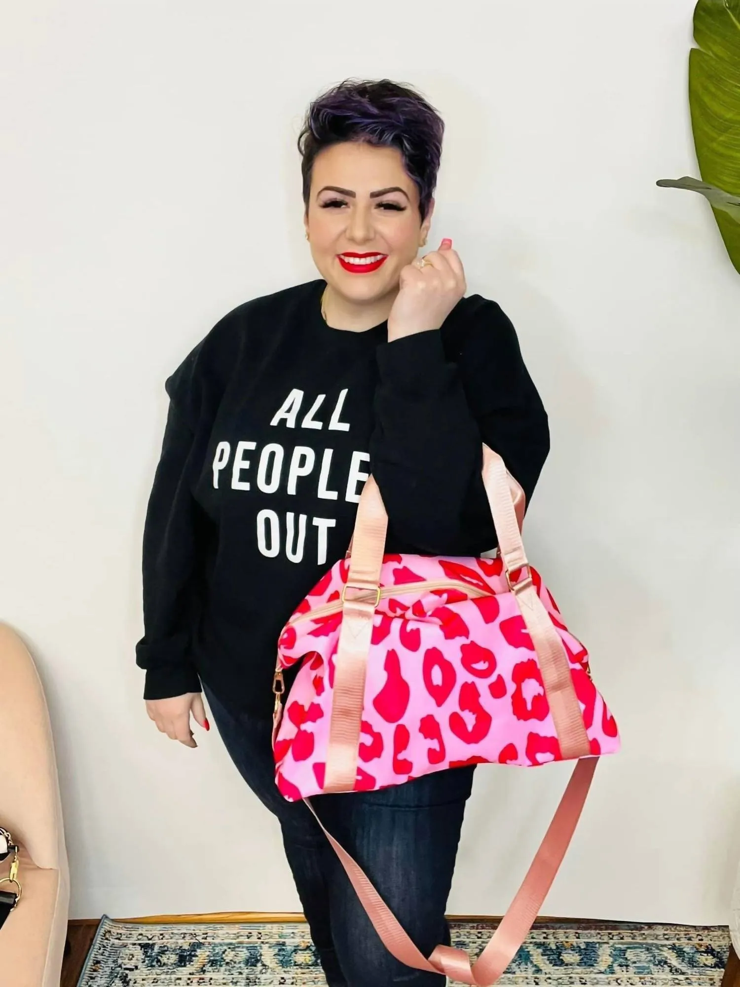 Wild Side Duffle Tote In Pink