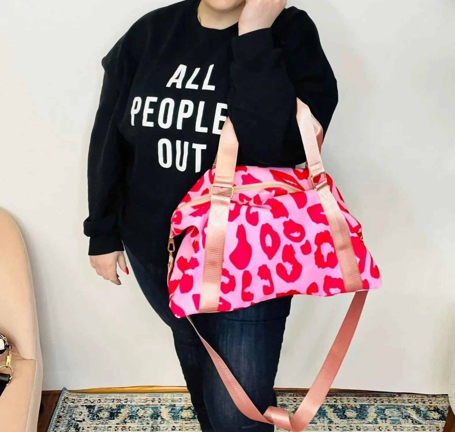 Wild Side Duffle Tote In Pink