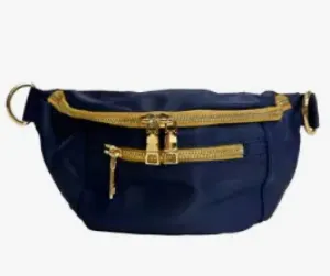 Women Nylon Crossbody Handbag In Navy
