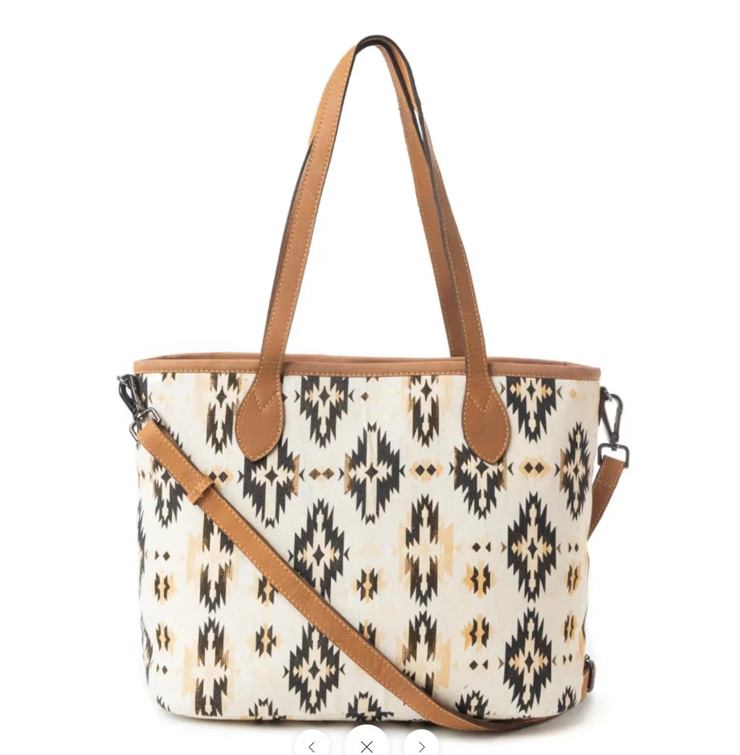 Women's Desert Sky Star Tote Bag In Off White/black