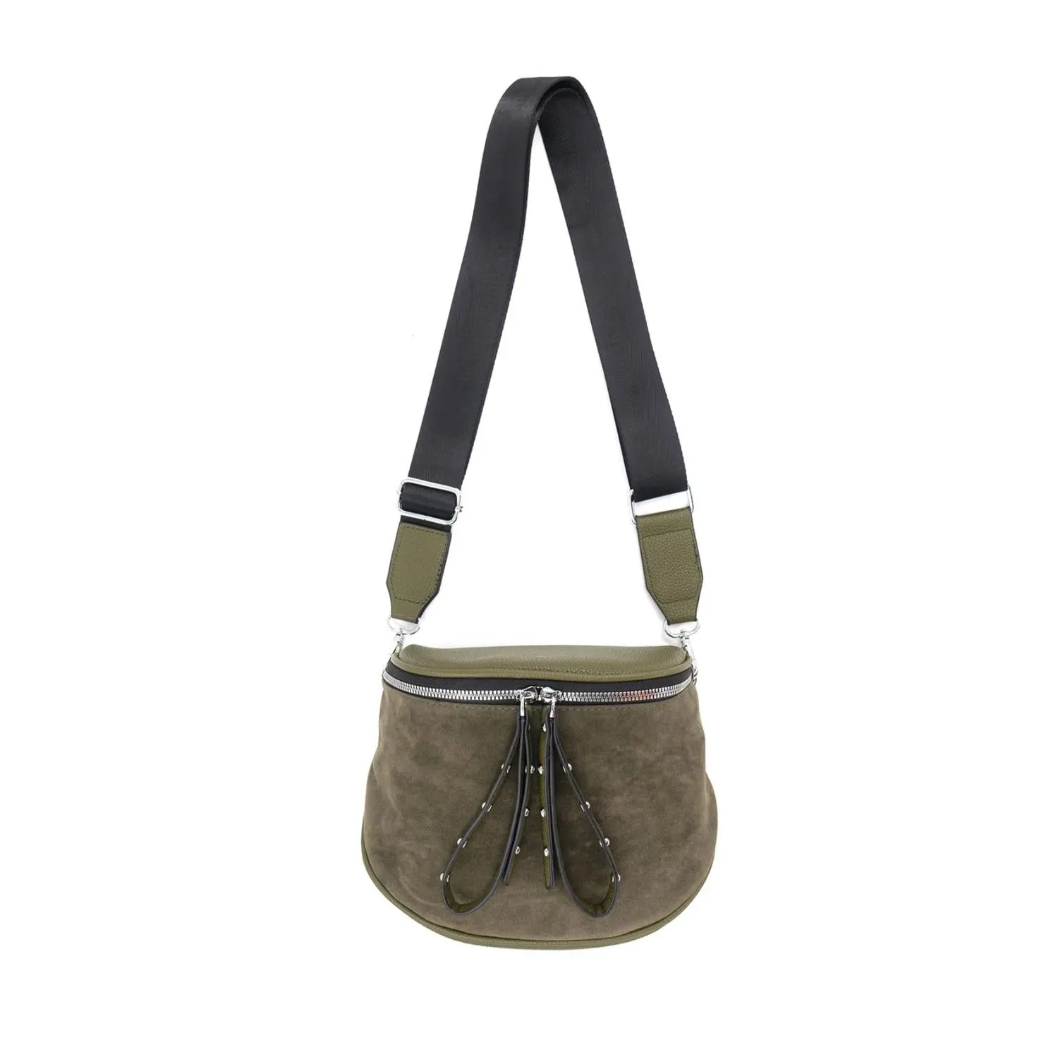 Women's Faux Suede Crossbody Bag In Cognac