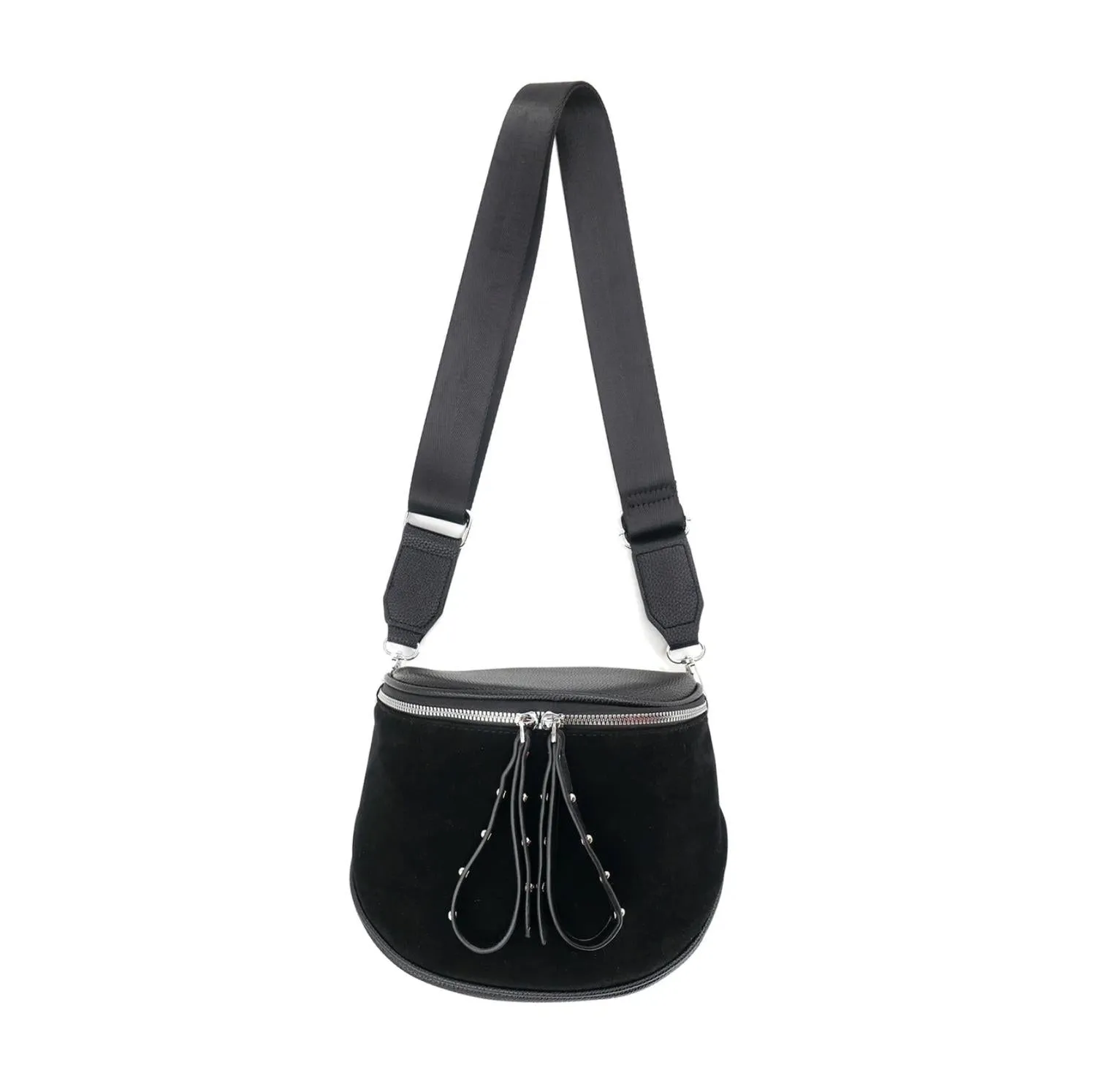 Women's Faux Suede Crossbody Bag In Cognac